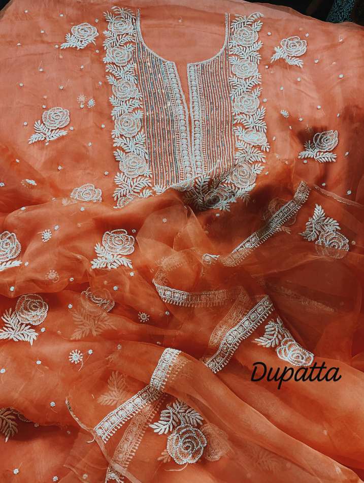 Pure Mulmul Chikankari Ensemble