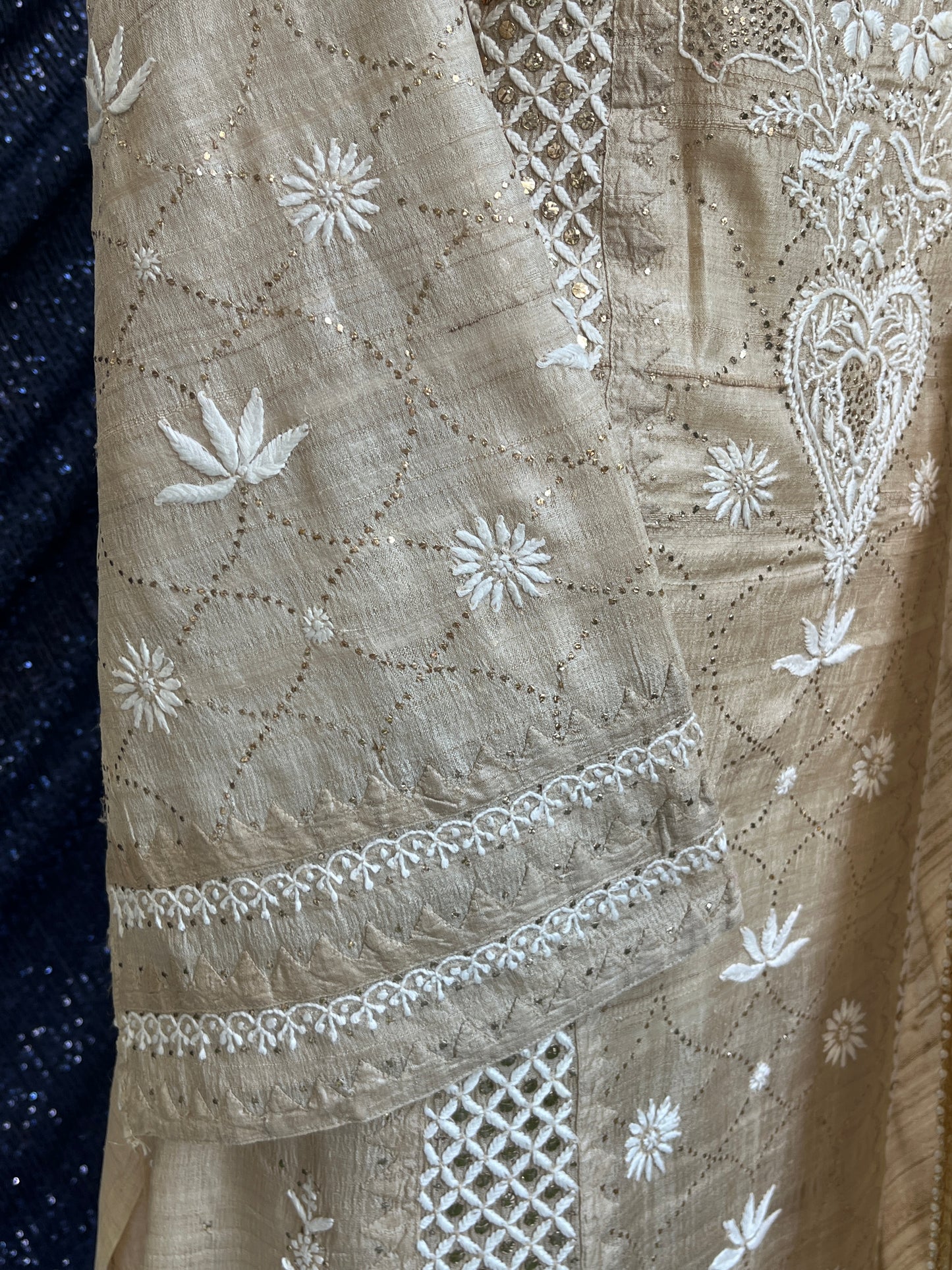 Tussar silk kurta and dupatta set