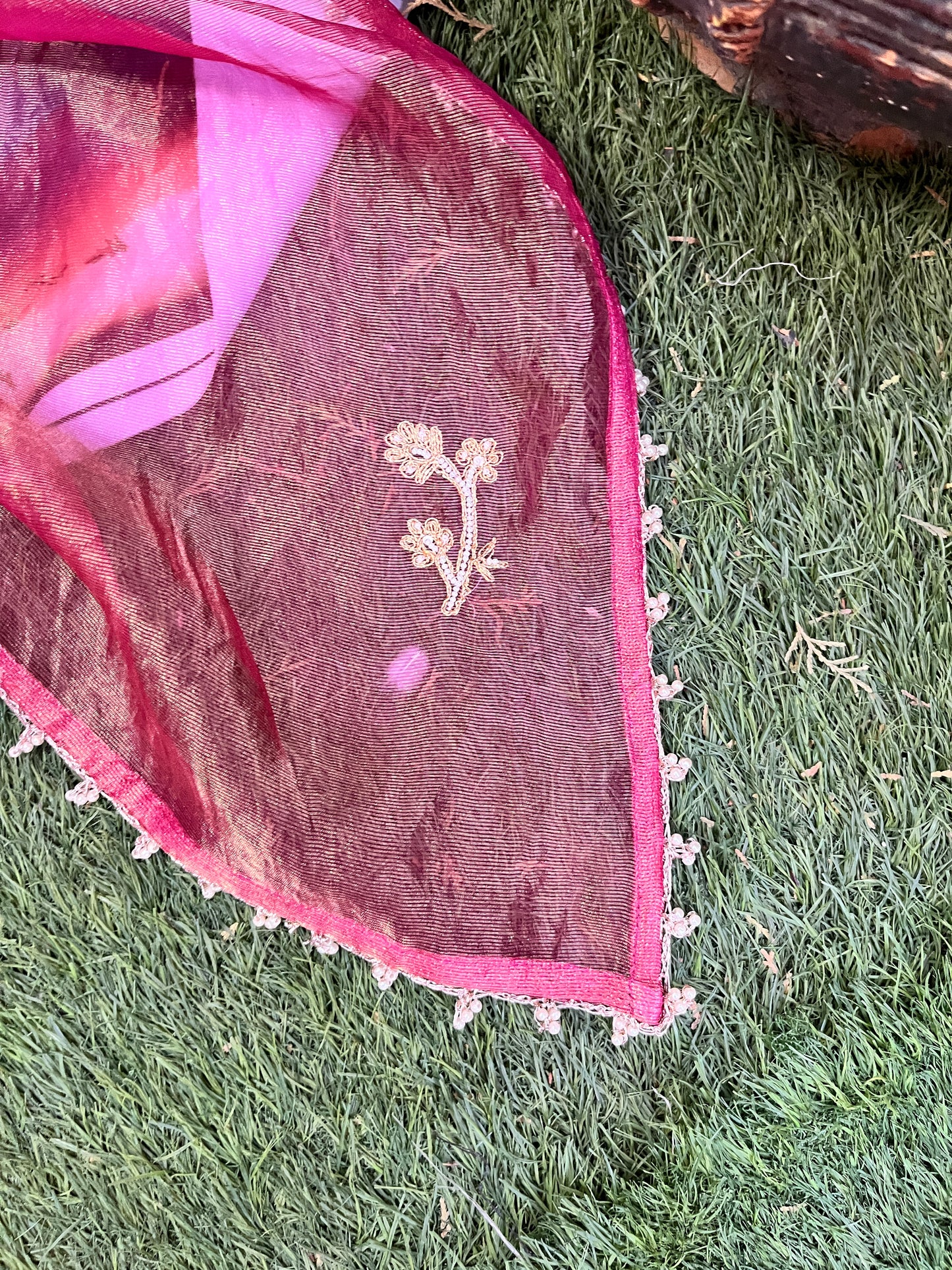 Tissue Kurta Set with Dupatta and Pants