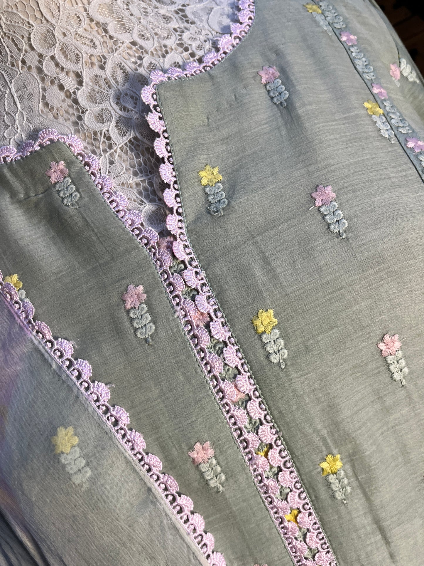 Pista green short kurta set