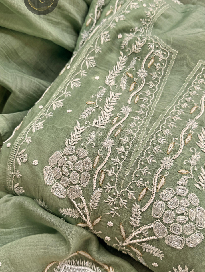 Grace in Green – Festive Mulmul Anarkali