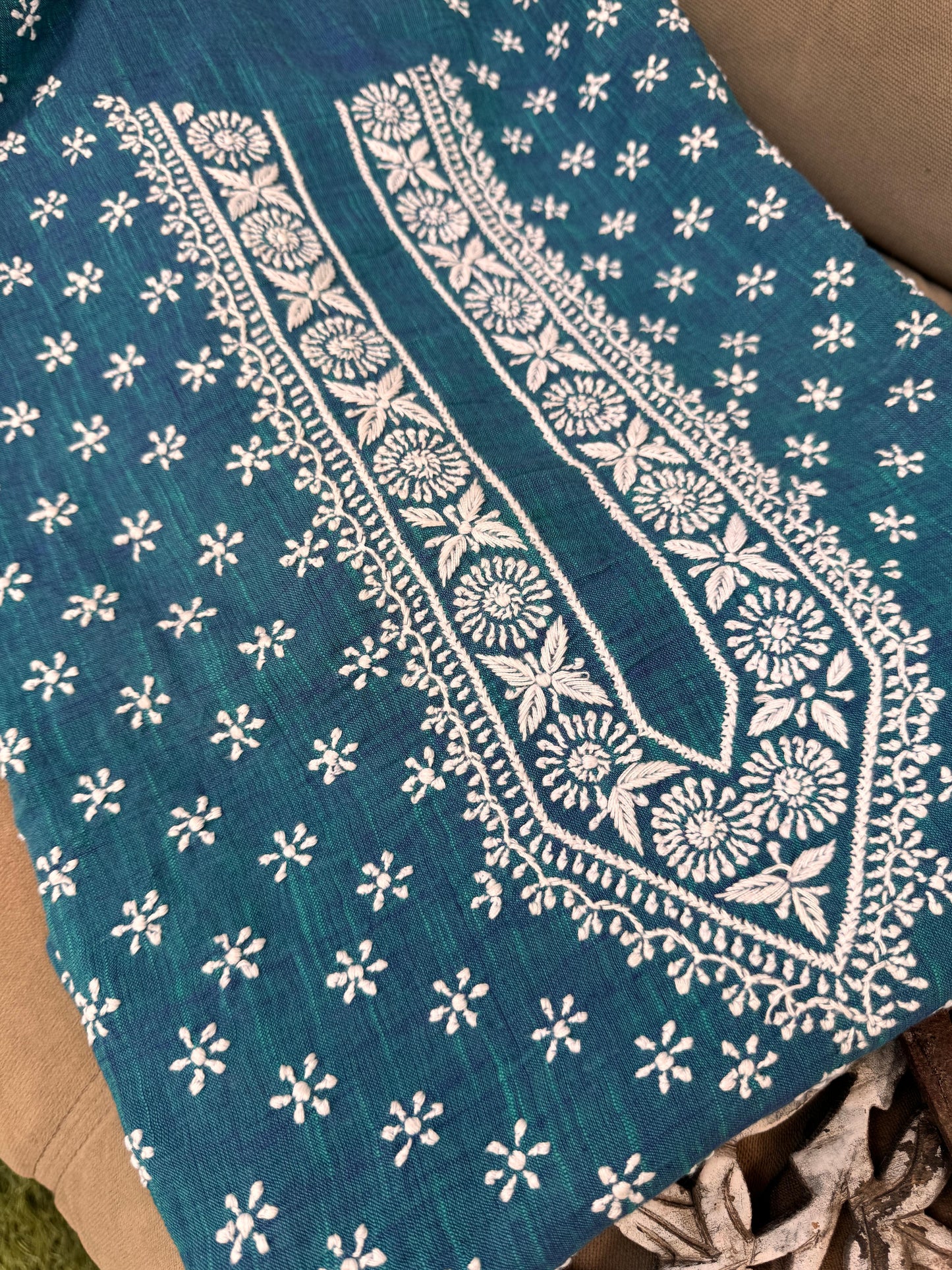 Gorgeous Cotton Kurta with Fine Chikankri Work