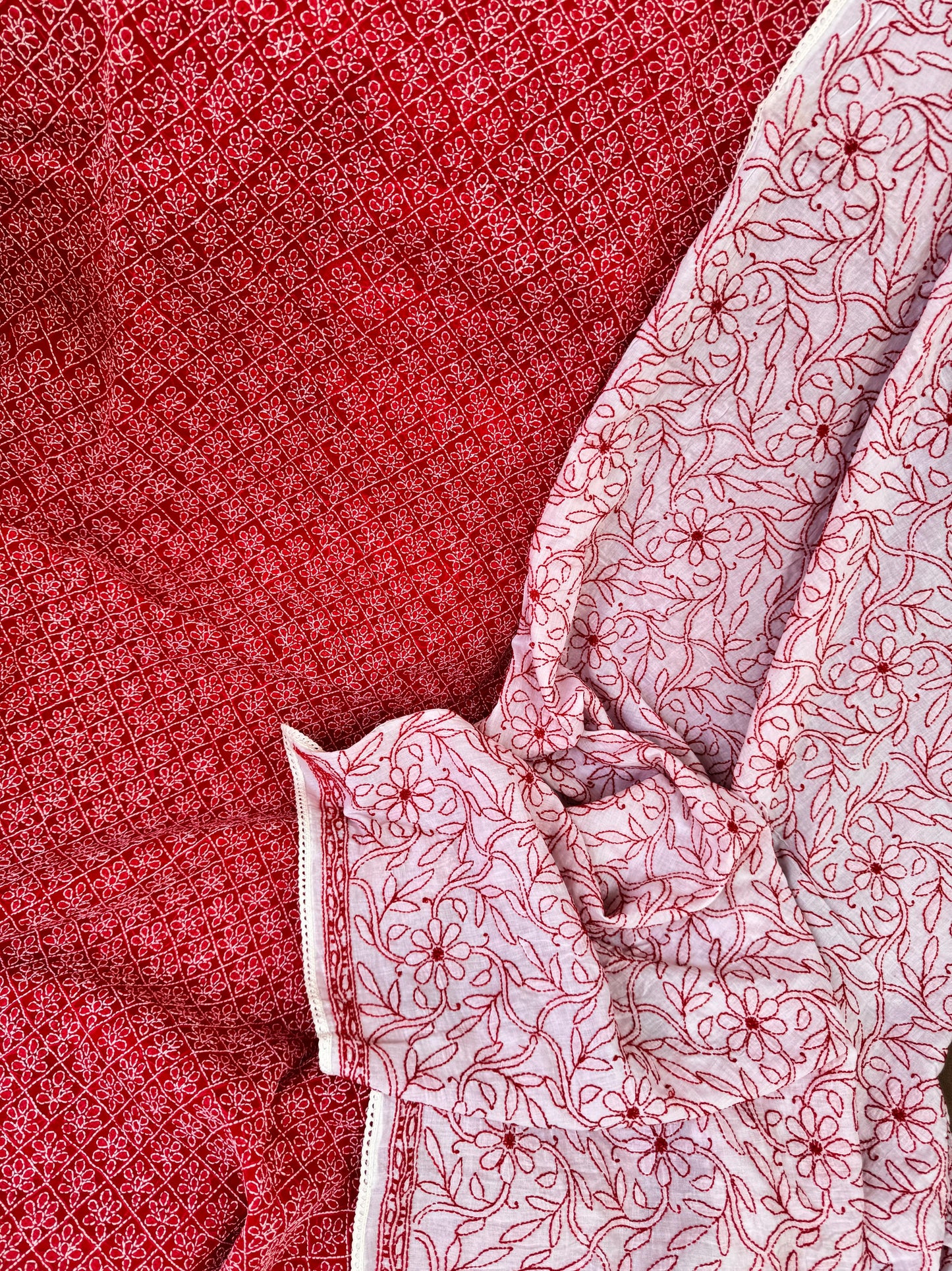 Cotton Voile Kurta with Hand Chikankari Embroidery