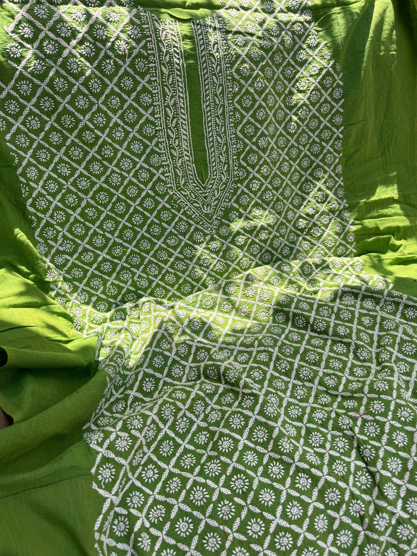 Cotton Kurta with Chikankri Work
