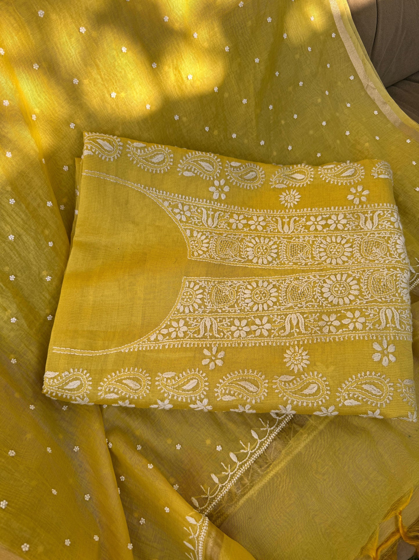 Tissue Unstitch Kurta Dupatta