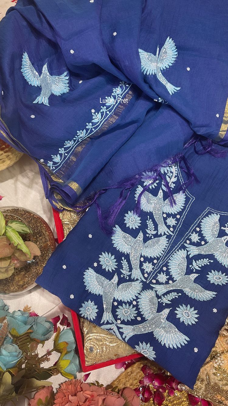 Pure Mulmul Kurta & Dupatta