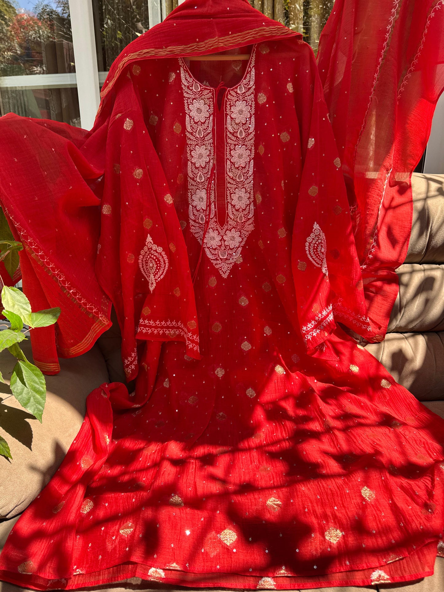 Chikankari Embroidery Kurta Suit Set