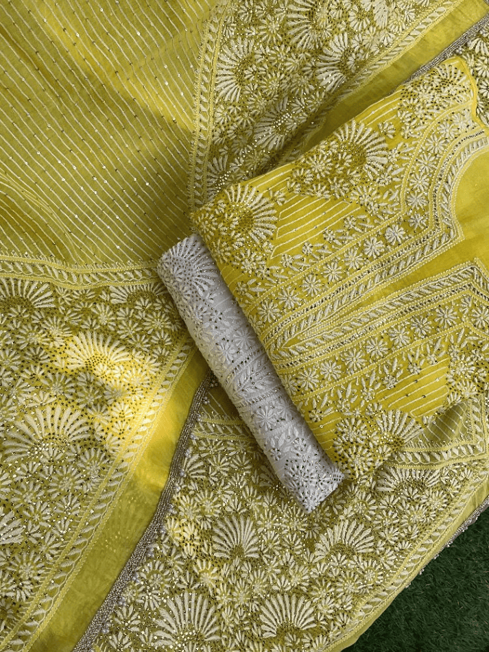 Ensemble kurta dupatta en Mulmul Chanderi