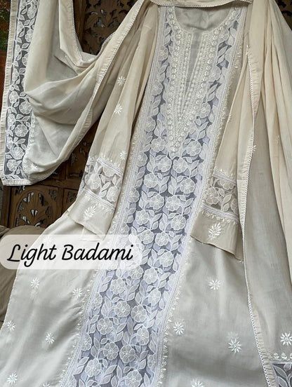 Ensemble Kurta Dupatta intemporel en Mulmul