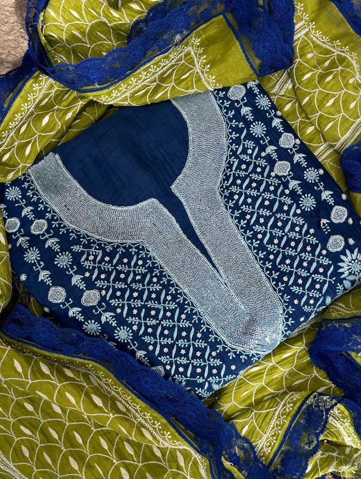 Luxe Mulmul Chikankari Set