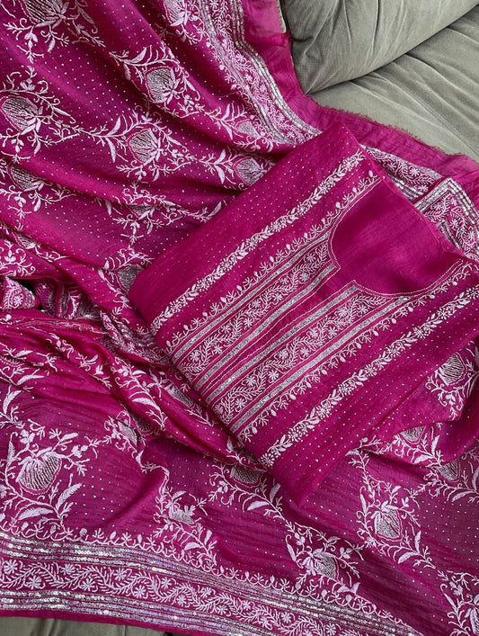 Ensemble Regal Mulmul Chikankari et Mukesh