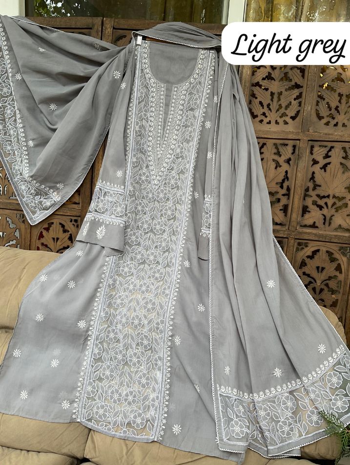 Ensemble kurta et dupatta élégant en mulmul
