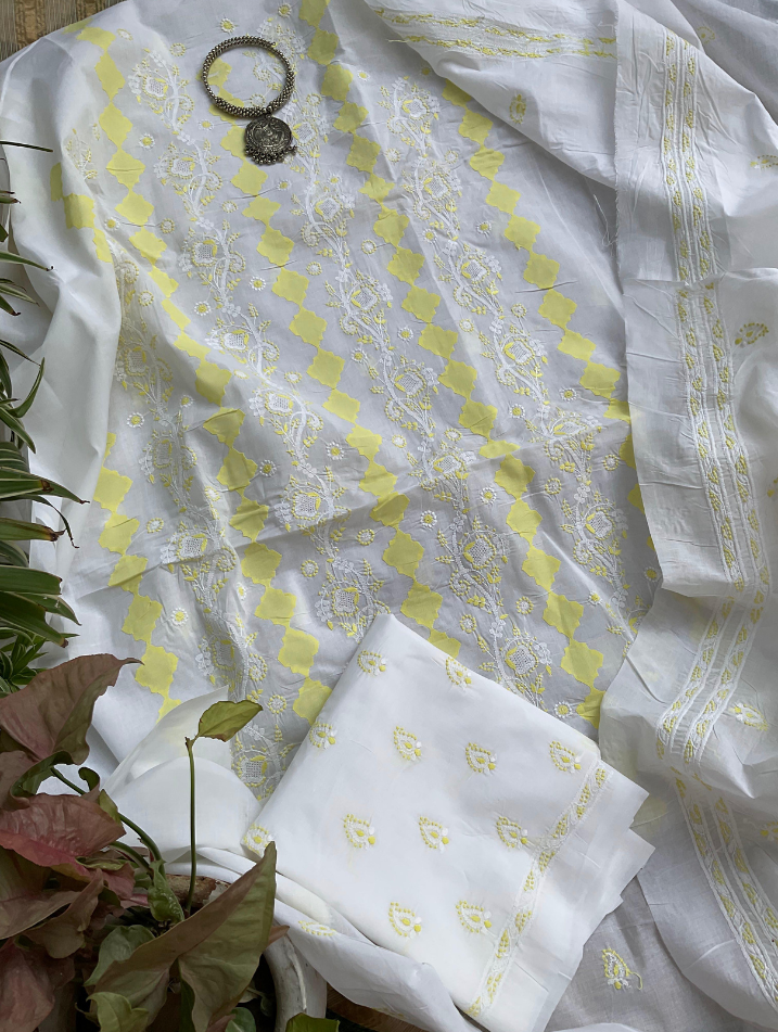 Breezy Cotton Voile Chikankari Set