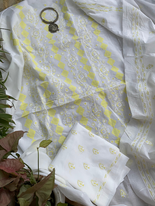 Breezy Cotton Voile Chikankari Set