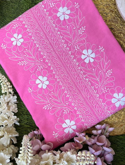 Kurta en voile de pur coton Chikankari