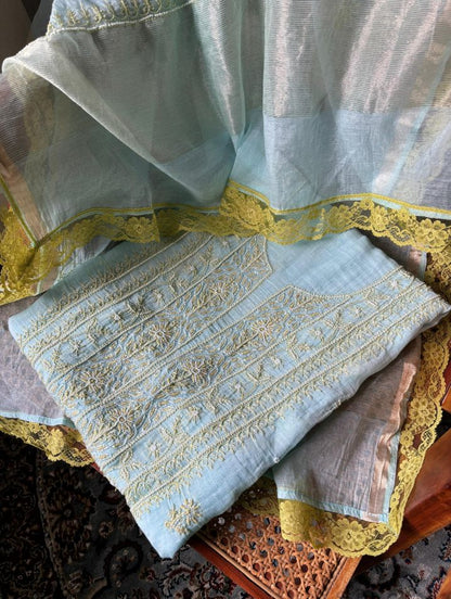 Ensemble trois pièces Breezy Mulmul Chikankari