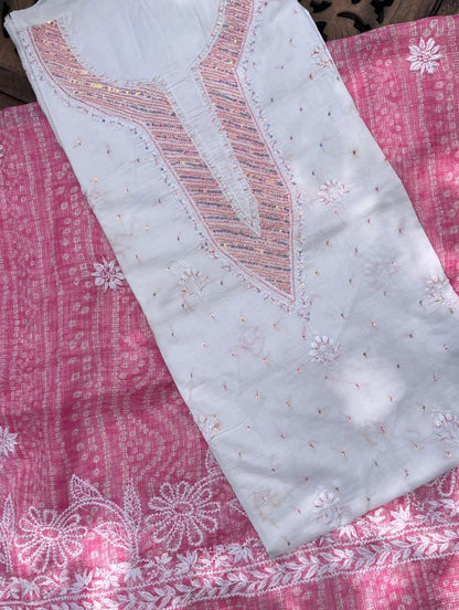 Kurta en coton avec dupatta Kota Leheriya