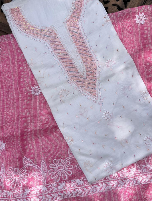 Cotton Kurta with Kota Leheriya Dupatta