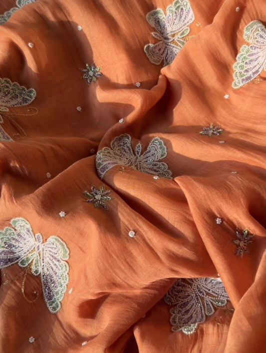 Elegant Unstitched Mulmul Ensemble