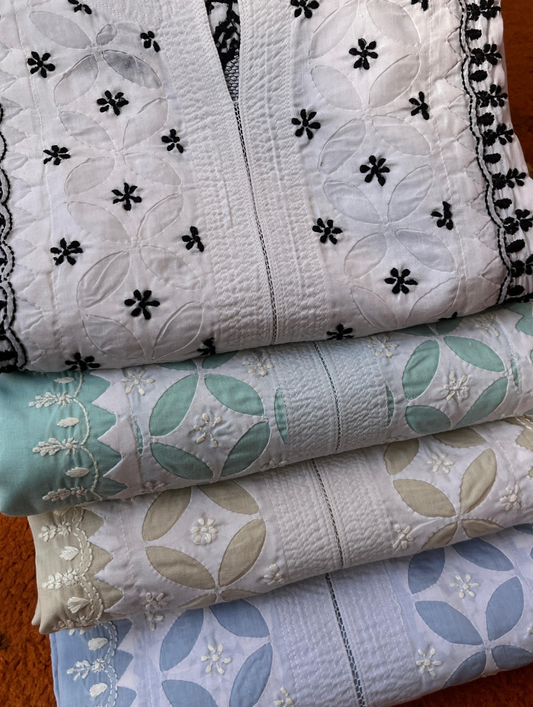 Élégance en voile de coton semi-cousu
