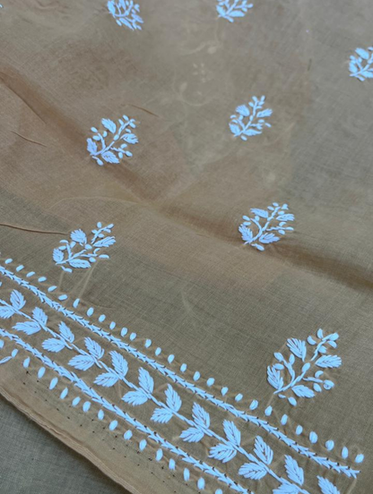 Kurta en voile de coton Chikankari