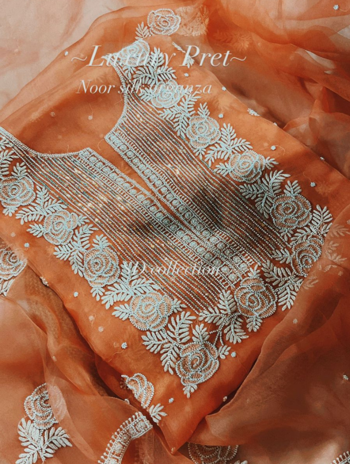 Pure Mulmul Chikankari Ensemble