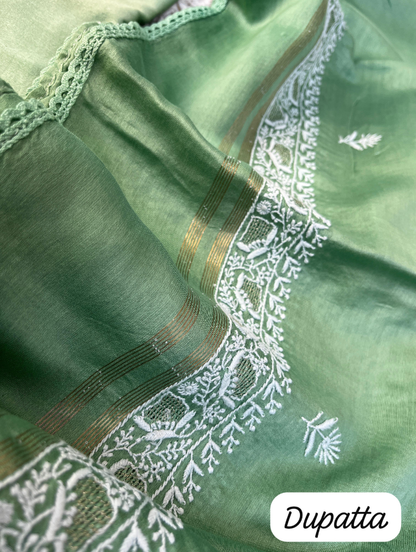 Ensemble Chikankari Pur Chanderi
