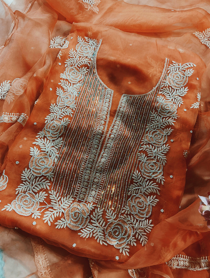 Pure Mulmul Chikankari Ensemble