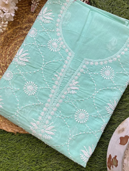 Kurta Chikankari en voile de coton élégant