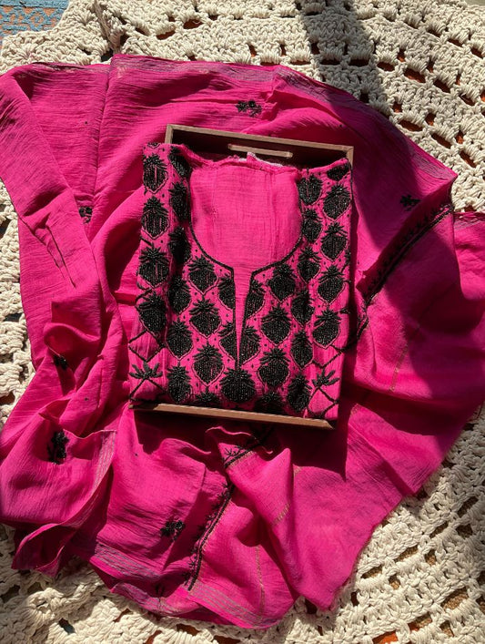 Elegant Mulmul Chikankari Ensembl