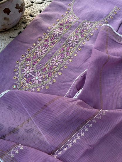 Ensemble artisanal Mulmul Maheshwari