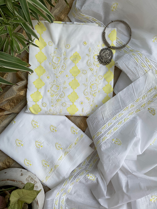 Breezy Cotton Voile Chikankari Set