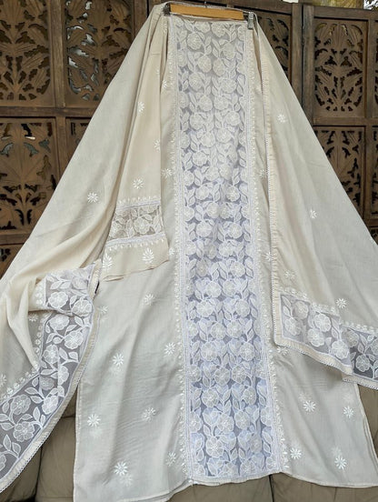 Ensemble Kurta Dupatta intemporel en Mulmul
