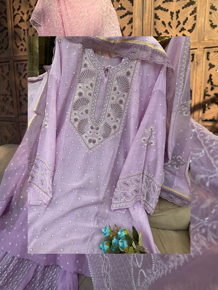 Ensemble Kurta élégant orné de perles