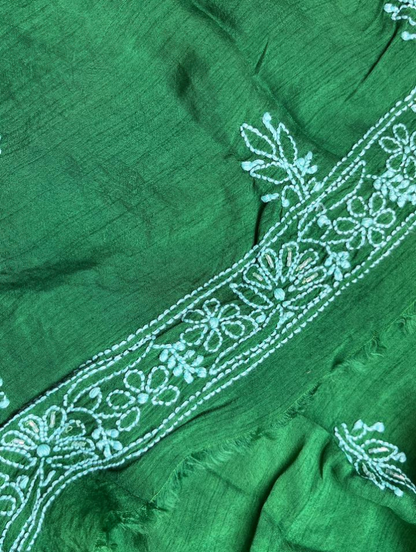 Kurta en voile de coton pur Chikankari