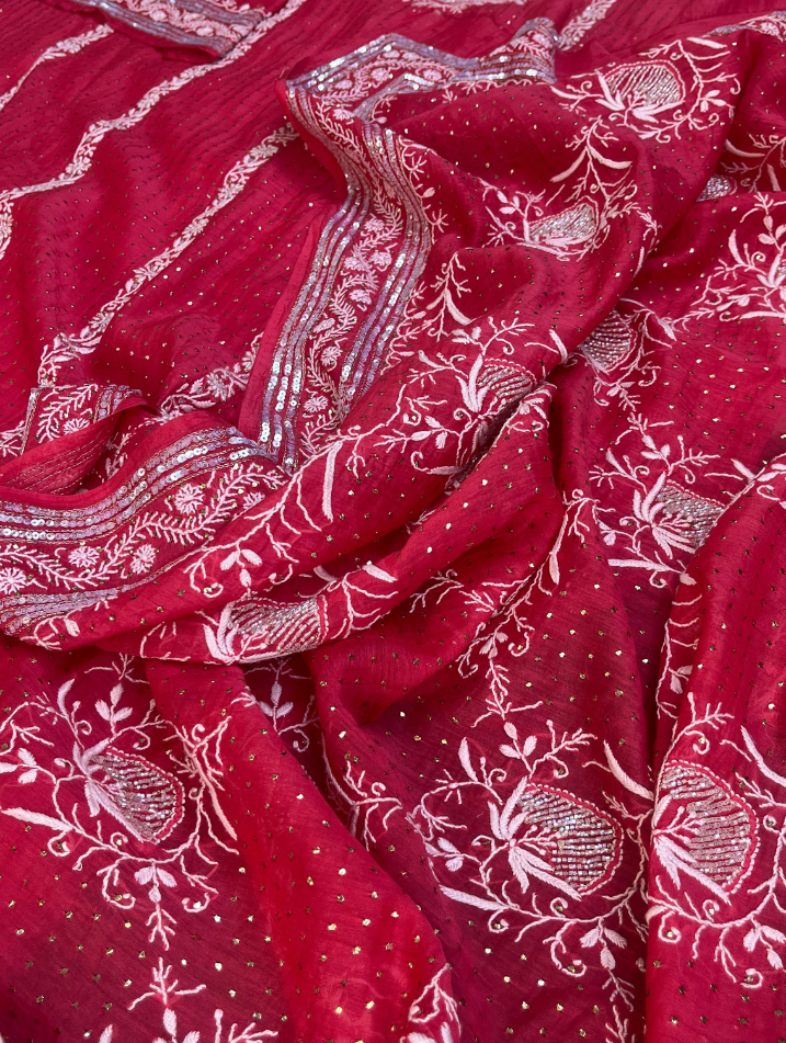 Pure Mulmul Chikankari Ensemble