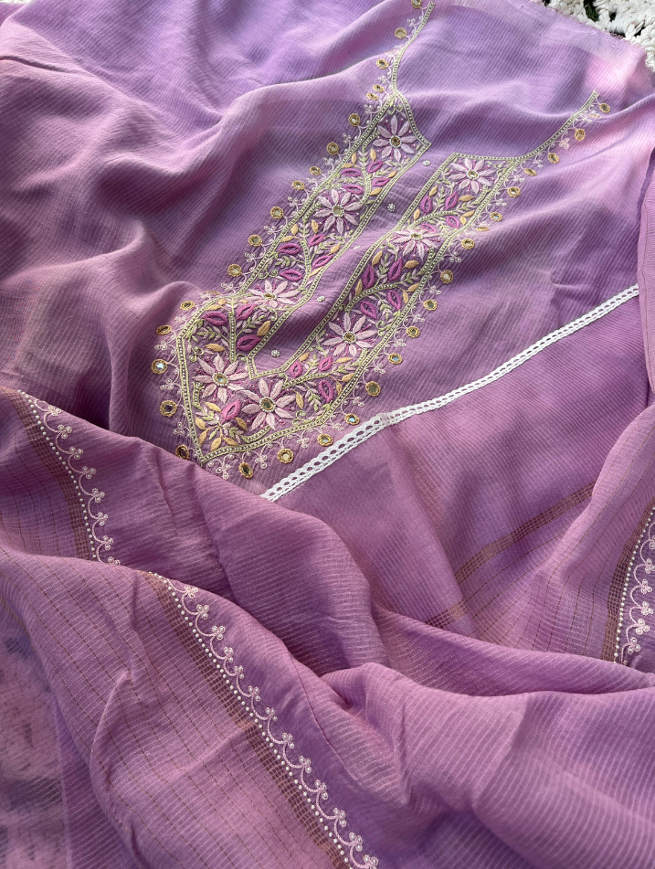 Ensemble artisanal Mulmul Maheshwari
