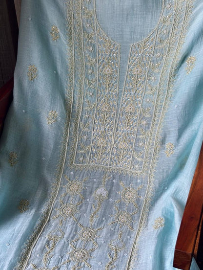 Ensemble trois pièces Breezy Mulmul Chikankari