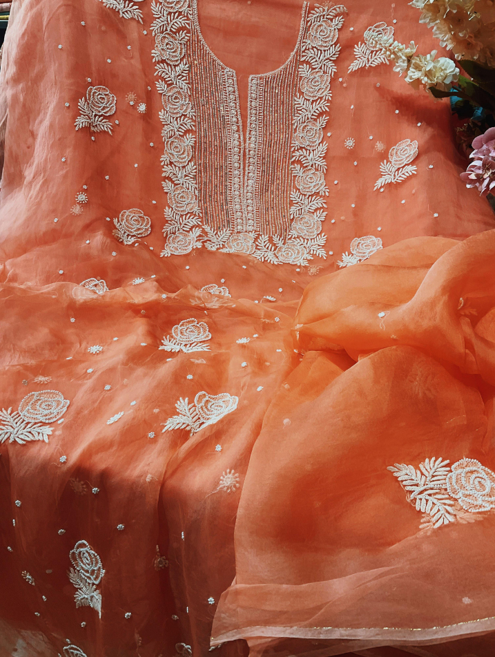 Pure Mulmul Chikankari Ensemble