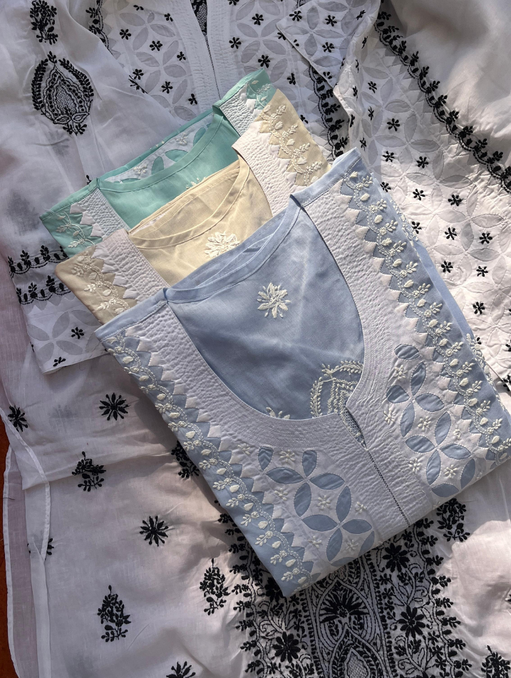 Élégance en voile de coton semi-cousu
