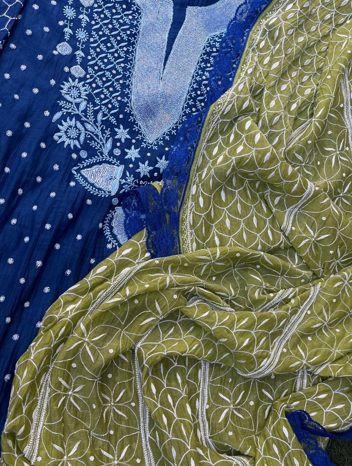 Luxe Mulmul Chikankari Set