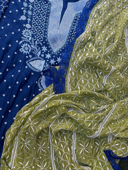 Luxe Mulmul Chikankari Set