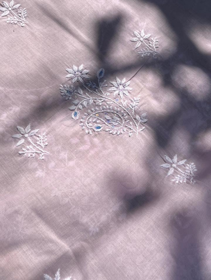Kurta en voile de pur coton Chikankari