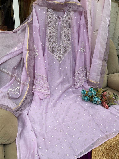 Ensemble Kurta élégant orné de perles