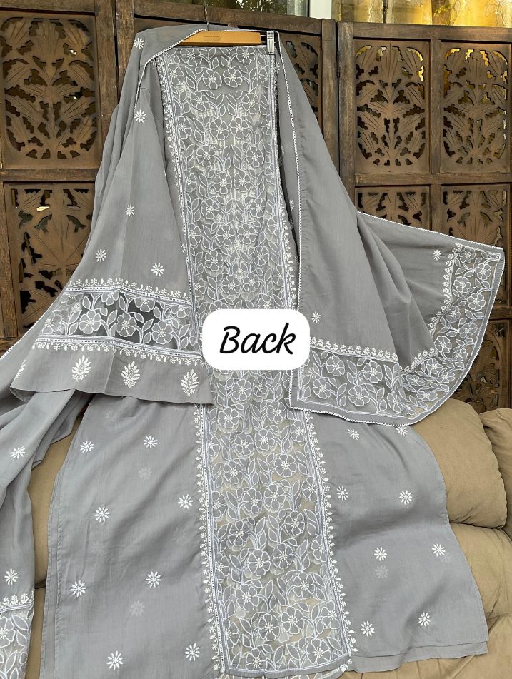 Ensemble kurta et dupatta élégant en mulmul