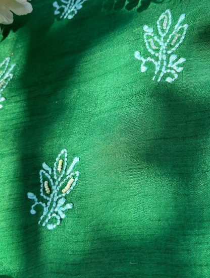 Kurta en voile de coton pur Chikankari