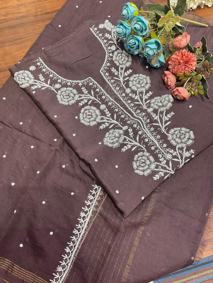 Elegant Mulmul Chikankari Ensemble
