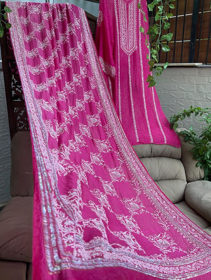 Ensemble Regal Mulmul Chikankari et Mukesh
