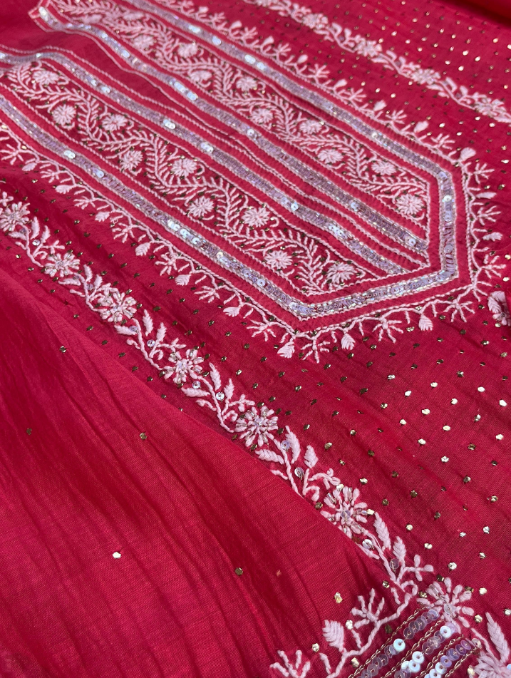 Pure Mulmul Chikankari Ensemble