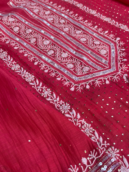 Pure Mulmul Chikankari Ensemble